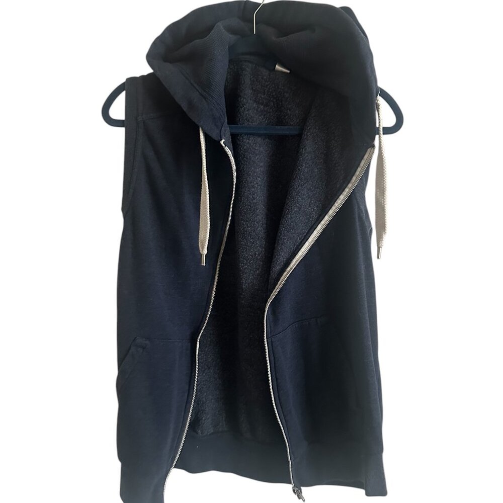 Blue Sleeveless Hoodie